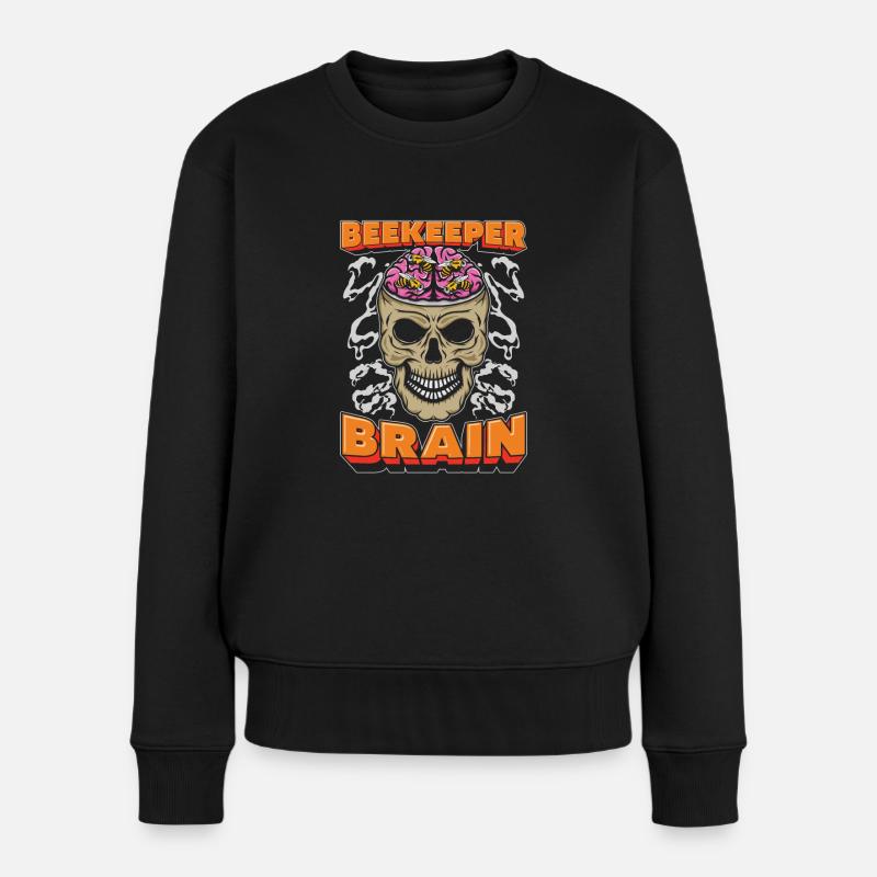 Beekeeper Beekeeper Skull Beekeeper Brain - Women's Premium Organic Jumper - black