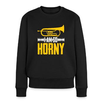 Orchestre de cuivres de bugle - Pull Premium bio Femme - noir - Devant - Julia (174cm)
