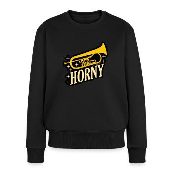 Orchestra Flugelhorn Brass Instrument - Frauen Premium Bio Pullover - Schwarz - Vorne - Julia (174cm)