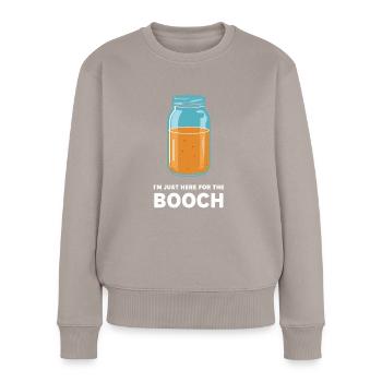 Benefits of Kombucha for Brewer Maker Tea Lover - Women's Premium Organic Jumper - taupe - Front - Julia (174cm)