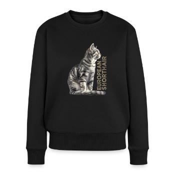 European shorthair - Women's Premium Organic Jumper - black - Front - Julia (174cm)