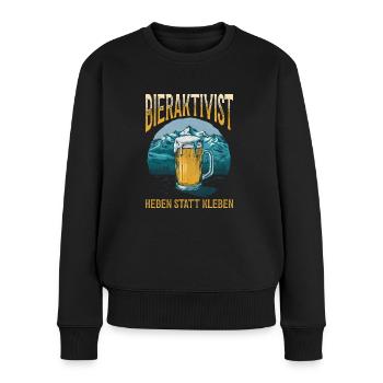 Activiste de la bière Soulever au lieu de coller – plaisir de la fête - Pull Premium bio Femme - noir - Devant - Julia (174cm)