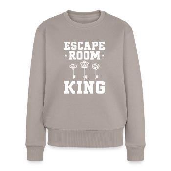 Escape Room - Women's Premium Organic Jumper - taupe - Front - Julia (174cm)