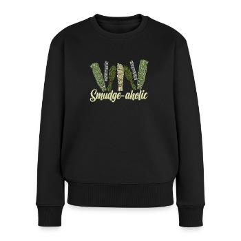 Smudging Smudge Spirituelle Heilung Räucherwerk - Frauen Premium Bio Pullover - Schwarz - Vorne - Julia (174cm)