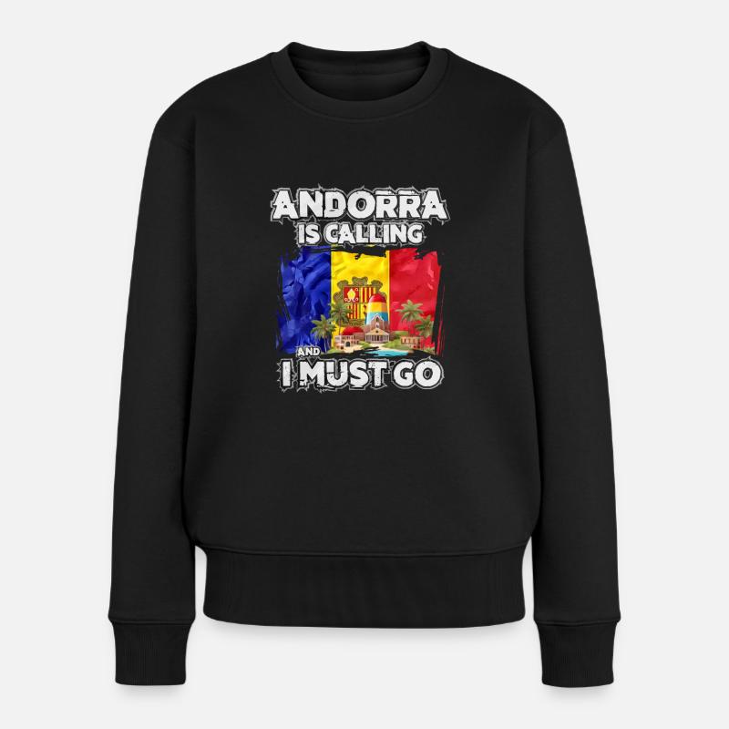 Andorra - Frauen Premium Bio Pullover - Schwarz
