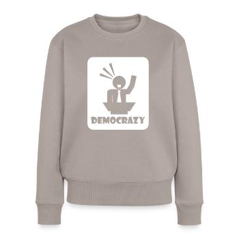 Élections Démocratie Démocrate Démocrate - Pull Premium bio Femme - taupe - Devant - Julia (174cm)