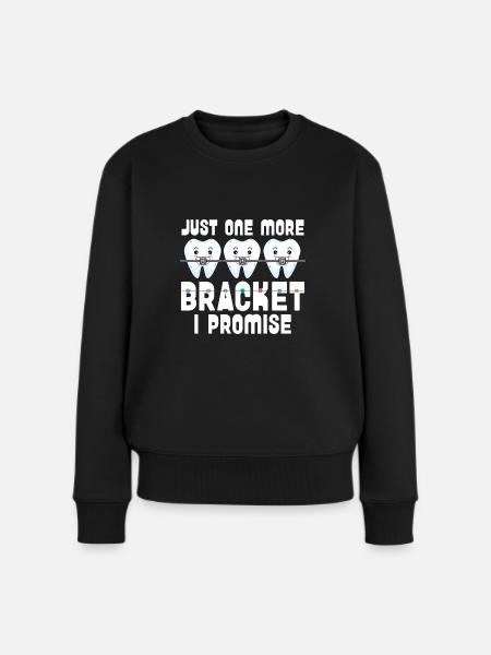 Zahnspange Kieferorthopäde - Frauen Premium Bio Pullover - Schwarz