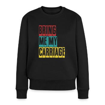 Horse Carriage Coachman Coachmen - Women's Premium Organic Jumper - black - Front - Julia (174cm)