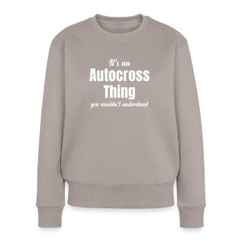 R : C’est un truc d’autocross que vous n’avez pas - Pull Premium bio Femme - taupe - Devant - Julia (174cm)