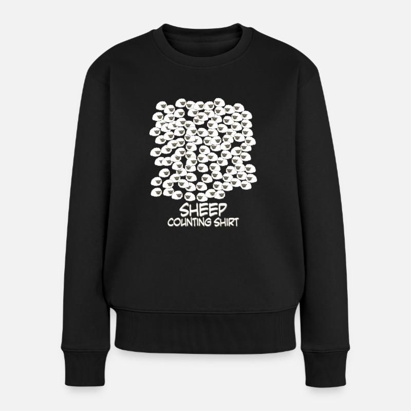 Counting Sheep - Frauen Premium Bio Pullover - Schwarz