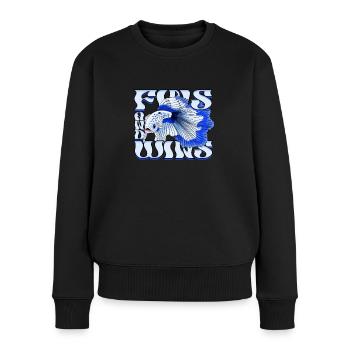 Kampffisch Kampffische Fins And Wins - Frauen Premium Bio Pullover - Schwarz - Vorne - Julia (174cm)