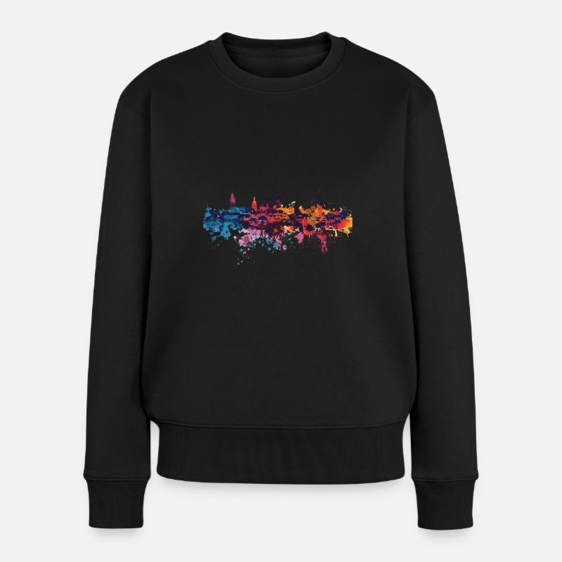 Neu-Ulm - Frauen Premium Bio Pullover - Schwarz