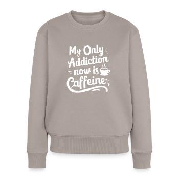 Genesung Nach Alkoholabhängigkeit Nüchternheit Aa - Frauen Premium Bio Pullover - Taupe - Vorne - Julia (174cm)