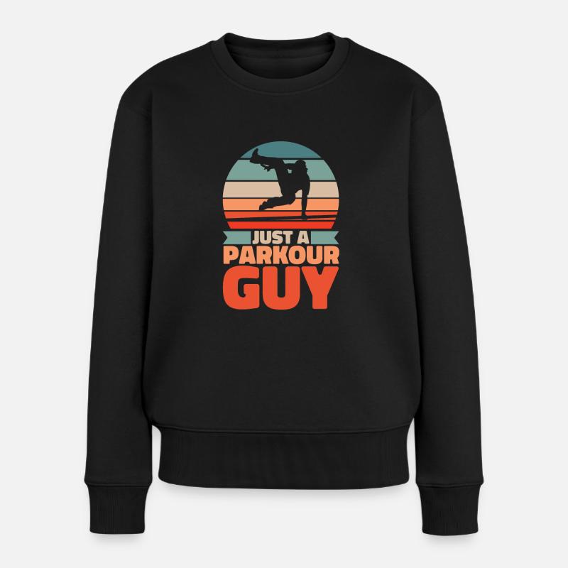 Parkour Just A Parkour Guy - Frauen Premium Bio Pullover - Schwarz