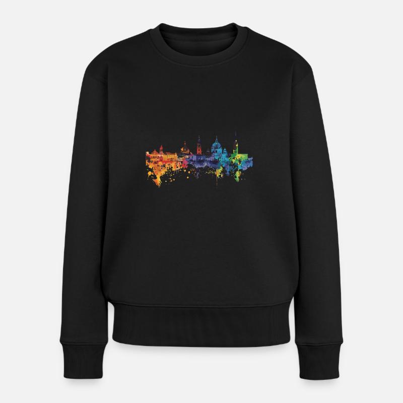 Potsdam - Frauen Premium Bio Pullover - Schwarz