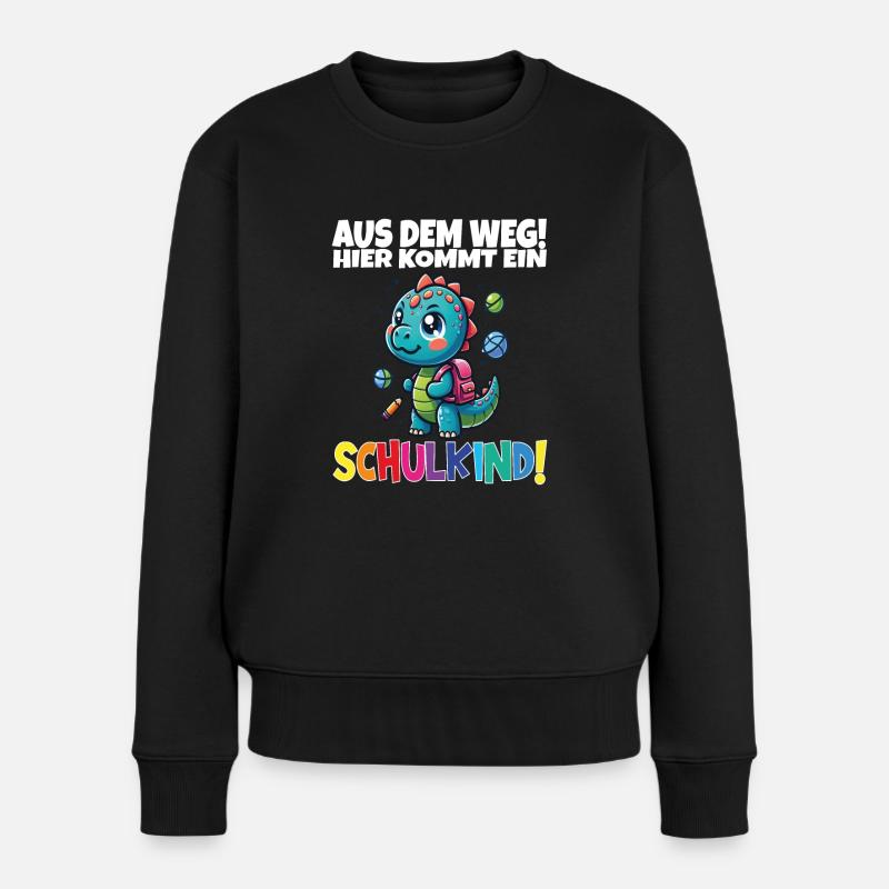 Schulkind 2024 Einschulung Schulanfang - Frauen Premium Bio Pullover - Schwarz