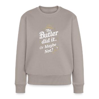 Meurtre Mystère Tenue De Dîner, Fête, Scène De Crime - Pull Premium bio Femme - taupe - Devant - Julia (174cm)