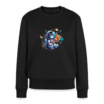 Cool Space Cat with Sunglasses - Women's Premium Organic Jumper - black - Front - Julia (174cm)