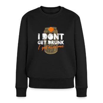 I Don't Get Drunk I Get Awesome Drinking Tour Bar - Women's Premium Organic Jumper - black - Front - Julia (174cm)