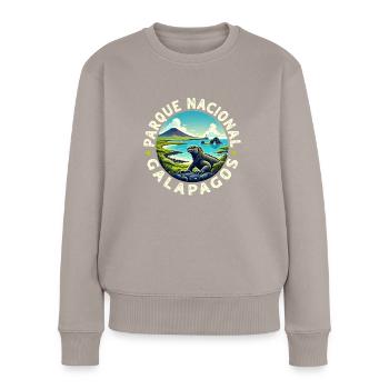 Ecuador Quito Guayaquil Ecuadorianische - Frauen Premium Bio Pullover - Taupe - Vorne - Julia (174cm)
