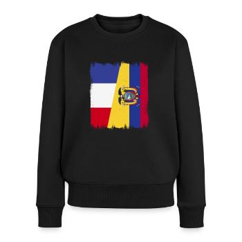 Ecuador Quito Guayaquil Ecuadorianische - Frauen Premium Bio Pullover - Schwarz - Vorne - Julia (174cm)