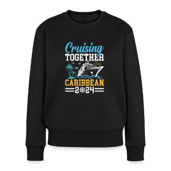Familienkreuzfahrt in der Karibik 2024 - Frauen Premium Bio Pullover - Schwarz - Vorne - Julia (174cm)