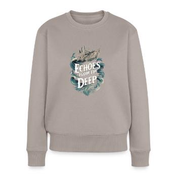 Sailors Sea Shanty Singing Ship Adventures - Frauen Premium Bio Pullover - Taupe - Vorne - Julia (174cm)