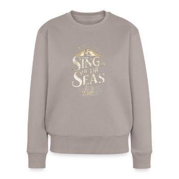 Sailors Sea Shanty Singing Ship Adventures - Frauen Premium Bio Pullover - Taupe - Vorne - Julia (174cm)