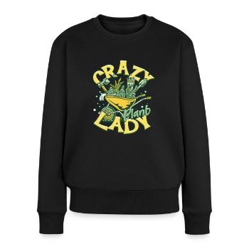 Plantes Plante Collector Plante Crazy Plant Lady - Pull Premium bio Femme - noir - Devant - Julia (174cm)
