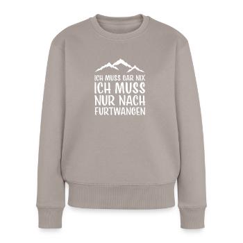 Furtwangen I Schwarzwald Urlaub Motiv für Wäller - Frauen Premium Bio Pullover - Taupe - Vorne - Julia (174cm)