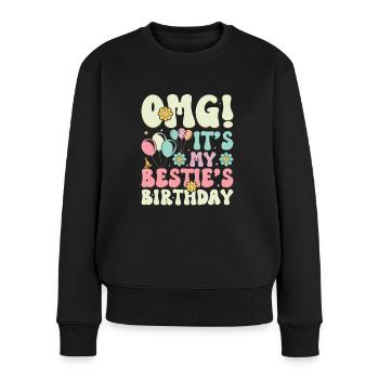 C’est l’anniversaire de ma meilleure amie ! - Pull Premium bio Femme - noir - Devant - Julia (174cm)
