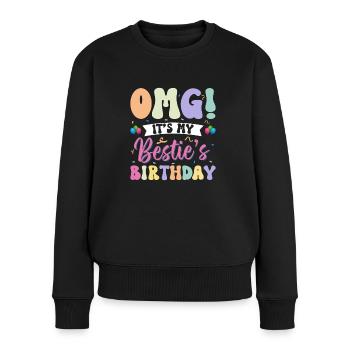 C’est l’anniversaire de ma meilleure amie ! - Pull Premium bio Femme - noir - Devant - Julia (174cm)
