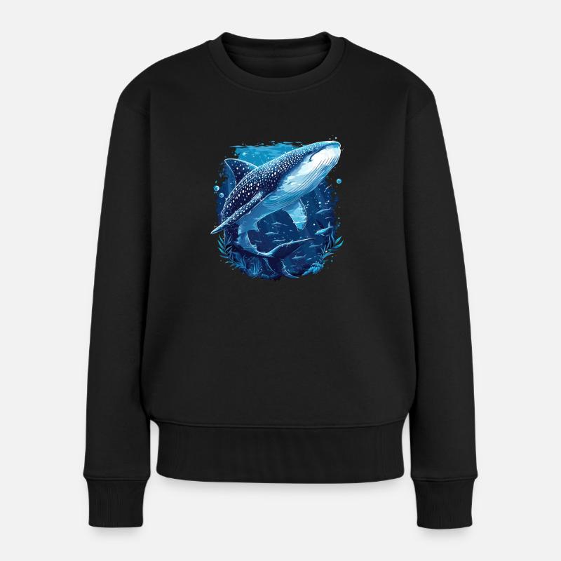 requin-baleine Requin-baleine requin-baleine - Pull Premium bio Femme - noir