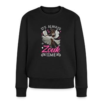Funny Zouk Dancer Saying - Women's Premium Organic Jumper - black - Front - Julia (174cm)