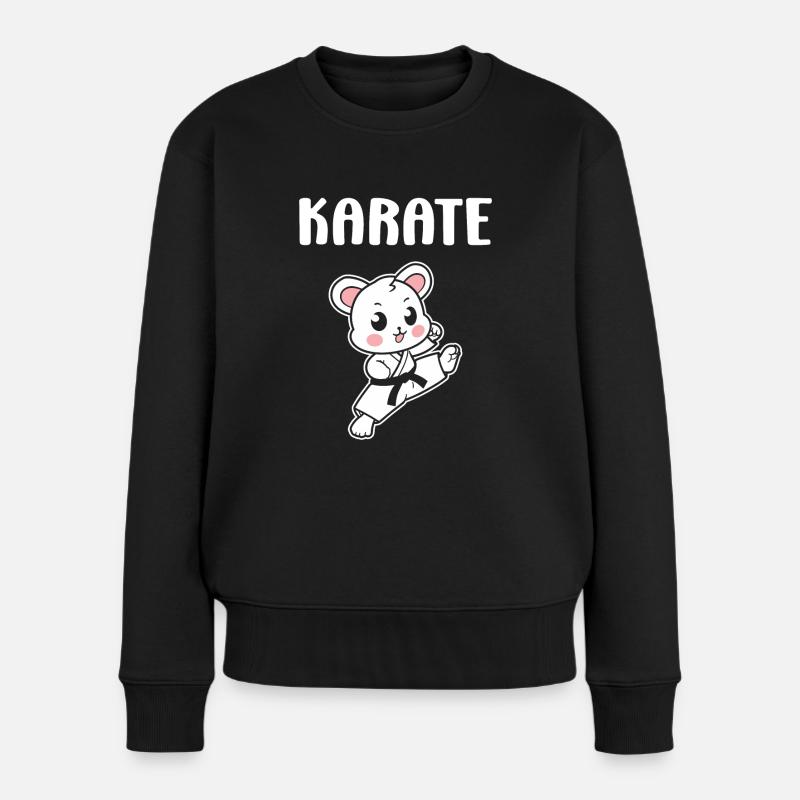 karate - Women's Premium Organic Jumper - black