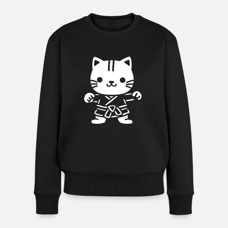 Karate - Frauen Premium Bio Pullover - Schwarz
