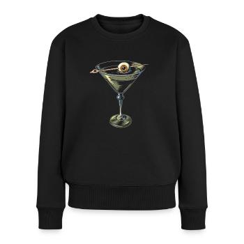 Weirdcore Aesthetic Eyeball Cocktail Strangeco - Women's Premium Organic Jumper - black - Front - Julia (174cm)