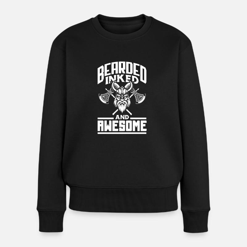 Bartpflege Bart Liebhaber Männer Bart - Frauen Premium Bio Pullover - Schwarz