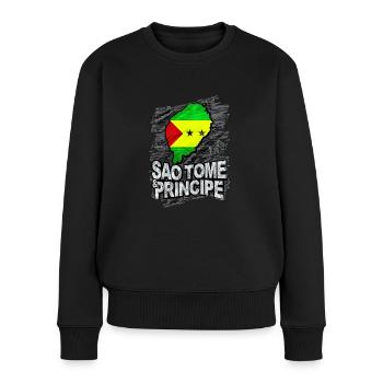 Sao Tome Príncipe - Pull Premium bio Femme - noir - Devant - Julia (174cm)