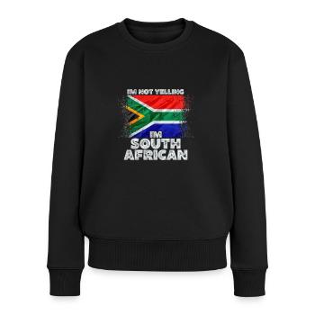 Südafrika - Frauen Premium Bio Pullover - Schwarz - Vorne - Julia (174cm)