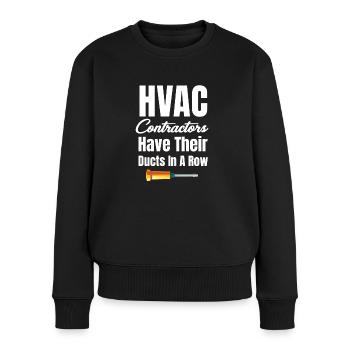 Hlk-auftragnehmer Haben Ihre Kanäle In Einer - Frauen Premium Bio Pullover - Schwarz - Vorne - Julia (174cm)
