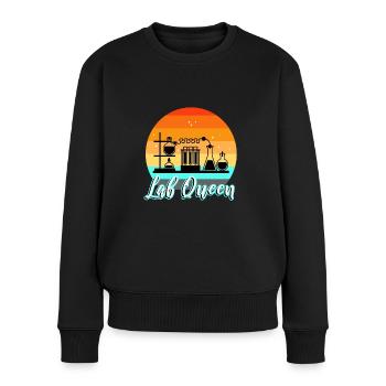 Lab Queen - Frauen Premium Bio Pullover - Schwarz - Vorne - Julia (174cm)