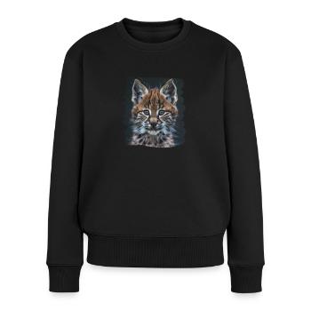 Lynx Luchse Luchs - Pull Premium bio Femme - noir - Devant - Julia (174cm)