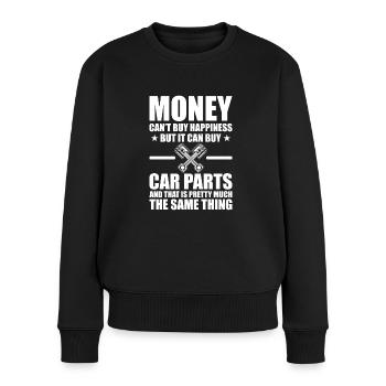 Mechaniker KFZ Tuner Autoliebe - Frauen Premium Bio Pullover - Schwarz - Vorne - Julia (174cm)