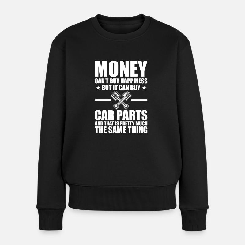 Mechaniker KFZ Tuner Autoliebe - Frauen Premium Bio Pullover - Schwarz