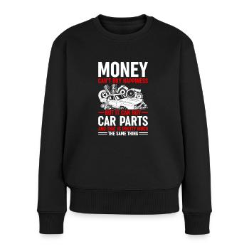 Mechaniker KFZ Tuner Autoliebe - Frauen Premium Bio Pullover - Schwarz - Vorne - Julia (174cm)