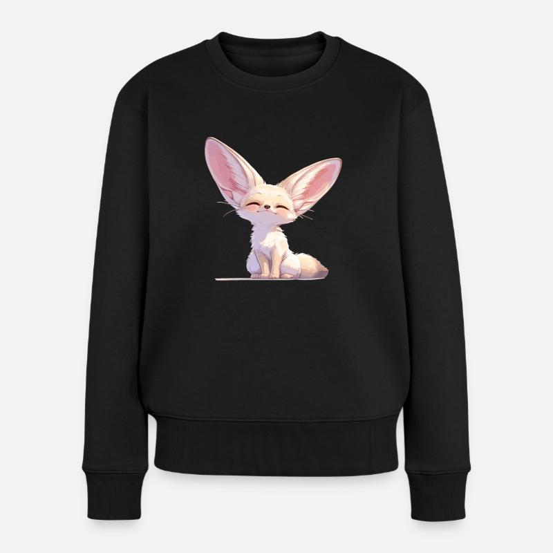 Fennec Fox Fennek Füchse Fennek Fuchs - Frauen Premium Bio Pullover - Schwarz