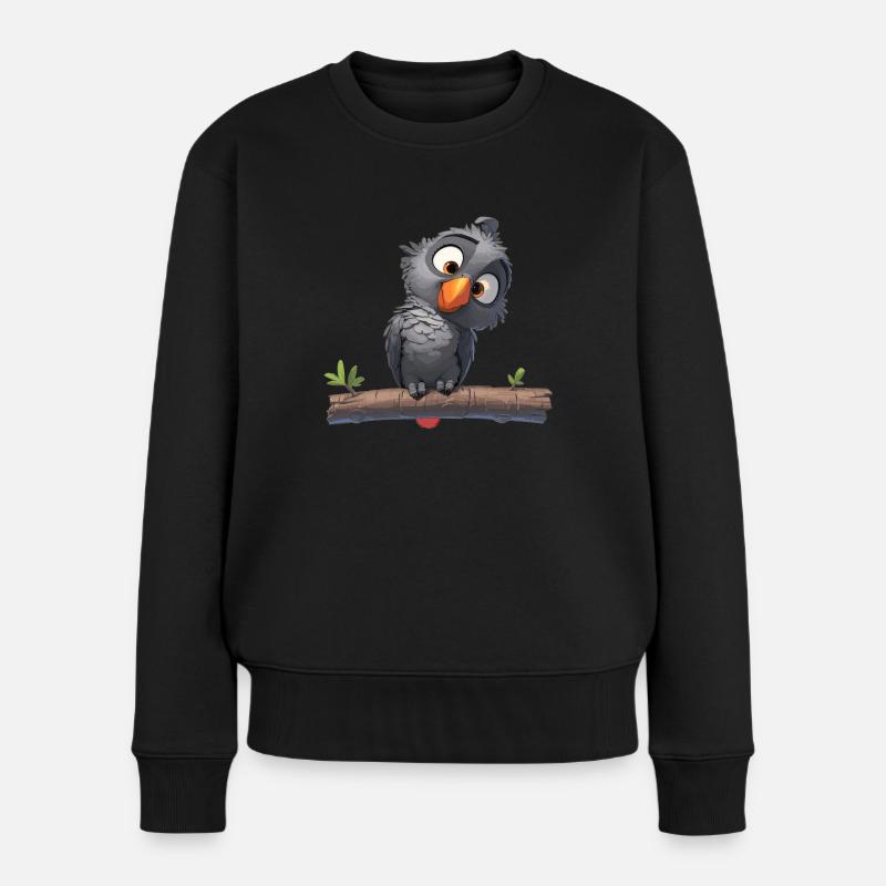 Gray Parrot Graupapageis Graupapagei - Frauen Premium Bio Pullover - Schwarz