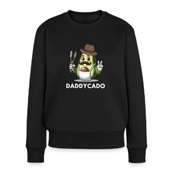 Daddycado lustige Avocado Geschenke für Männer - Frauen Premium Bio Pullover - Schwarz - Vorne - Julia (174cm)