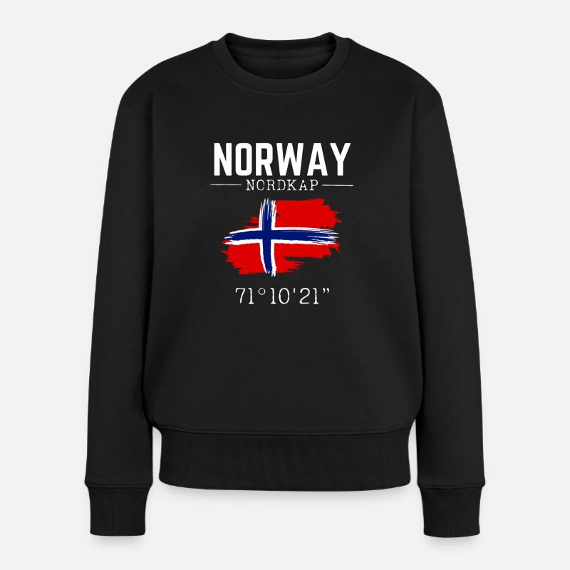 Norvège Cap Nord Vacances Randonnée Scandinavie - Pull Premium bio Femme - noir
